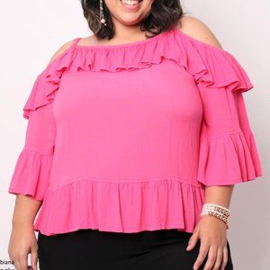 NEW!! Women's Off-Shoulder Top, Plus Size